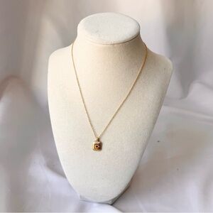 Red Sun Pendant Necklace in Gold